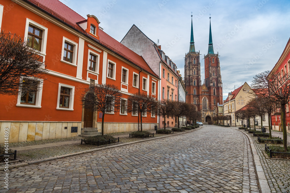Obraz premium Wroclaw old city panorama