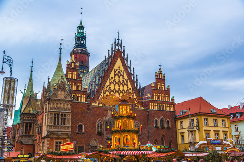 Poland, Wroclaw city with it's landmark - Town Hall in tradition