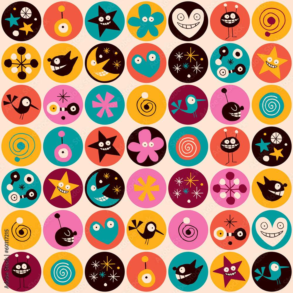 fun cartoon circles pattern fun cartoon circles pattern
