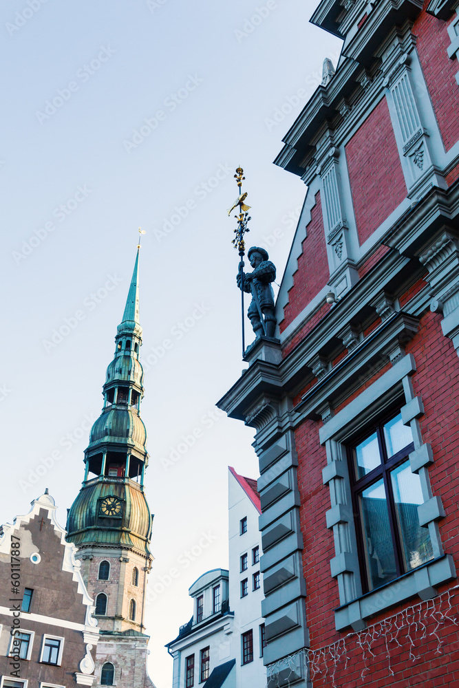 Obraz premium in der historischen Altstadt von Riga