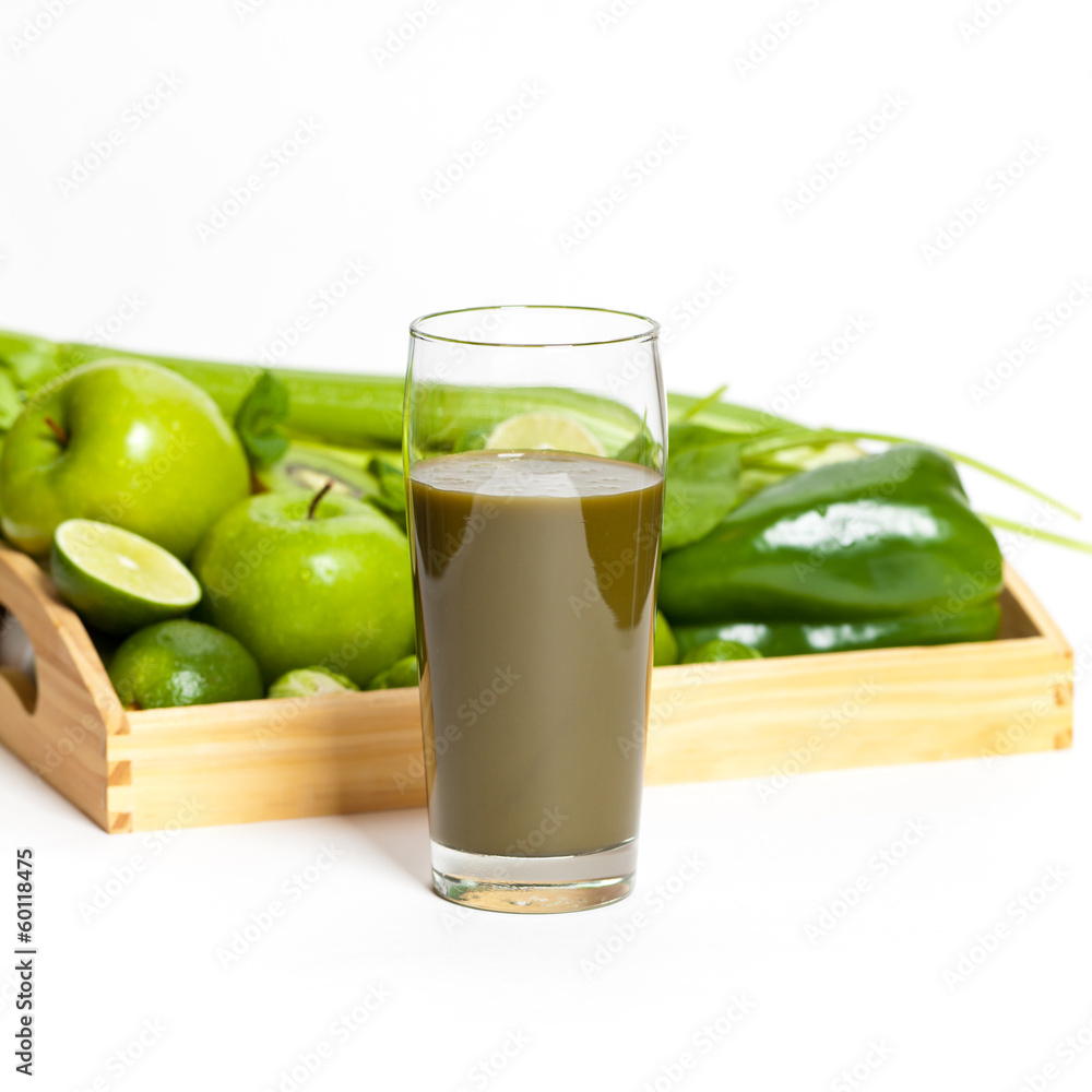 Healthy green vegetables and fruits smoothie Healthy green vegetables and fruits smoothie