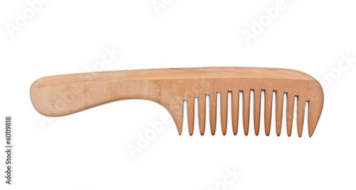 Bild auf Leinwand Wooden comb isolated on white