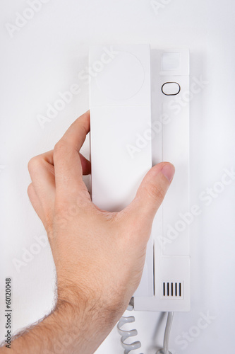 Hand Holding Receiver