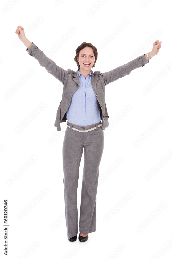 Excited Young Businesswoman Excited Young Businesswoman