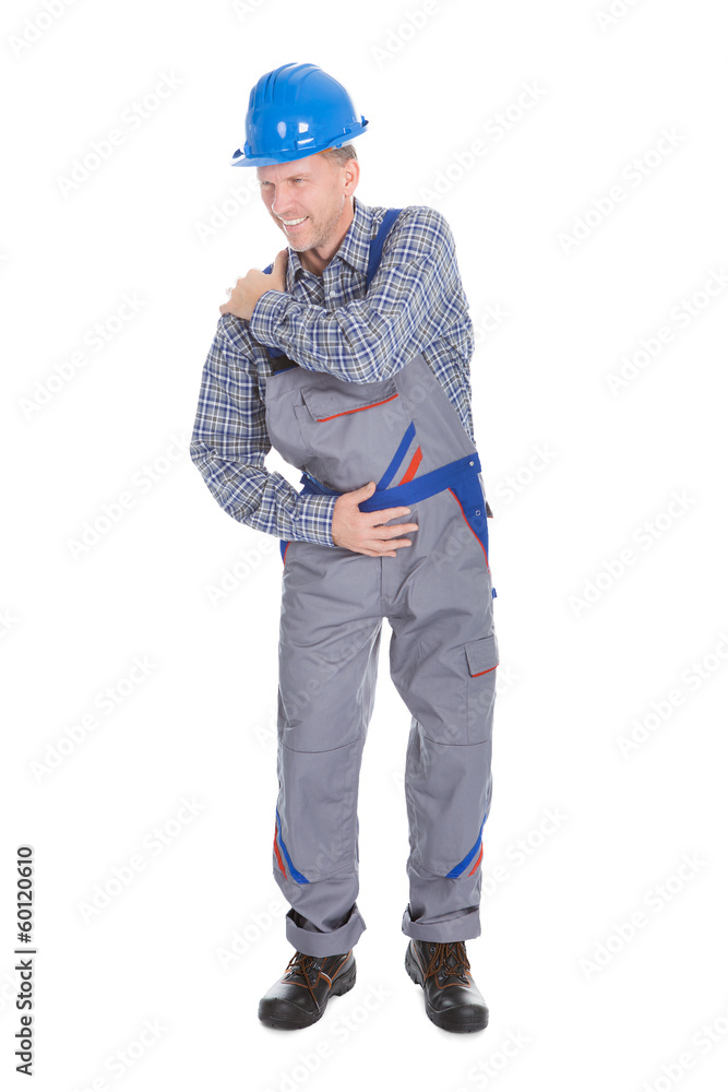 Male Worker Suffering From Shoulder Pain Male Worker Suffering From Shoulder Pain