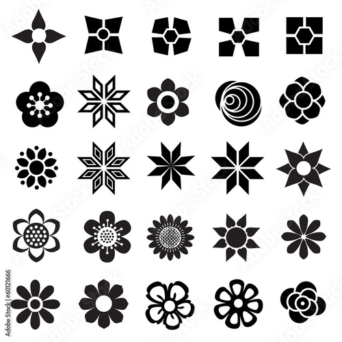 Fototapeta Naklejka Na Ścianę i Meble -  flower vector set