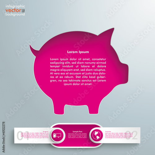 Silver Background Piggy BAnk