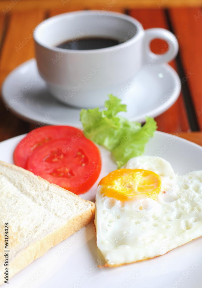 A fried egg and toast breakfast A fried egg and toast breakfast