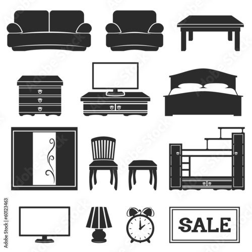 Furniture icons.