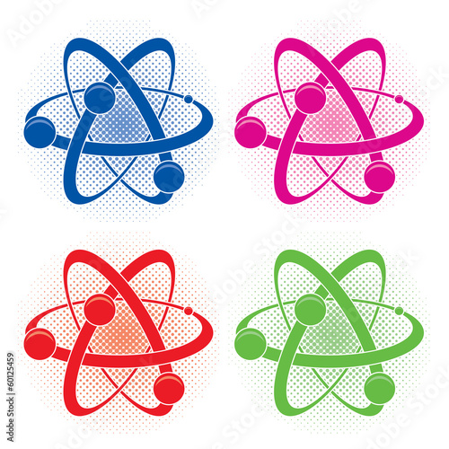 vector  abstract medical or chemistry symbol of atom