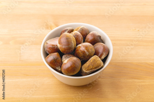 Chestnut in bowl