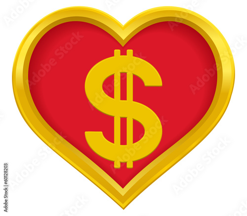 Dollar heart