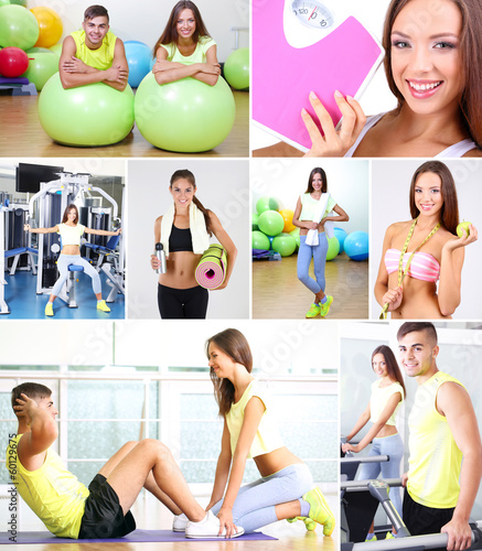 Collage of young people wor...