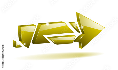 vector 3D broken arrow