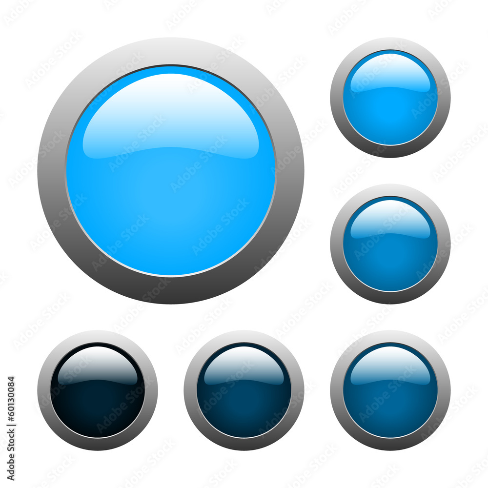 vector blue glass buttons vector blue glass buttons