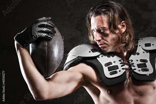 Handsome american footballer photo