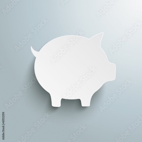 Big White Piggy Bank PiAd