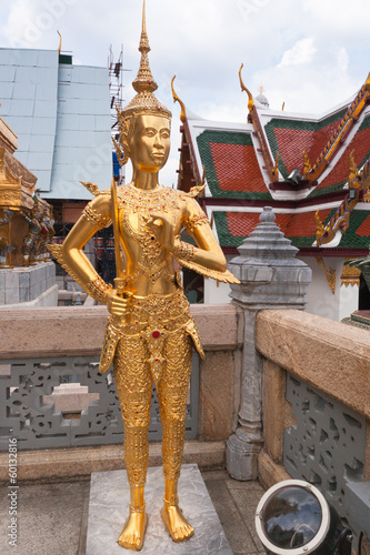 statue dorée du palais impérial, Bangkok, Thaïlande