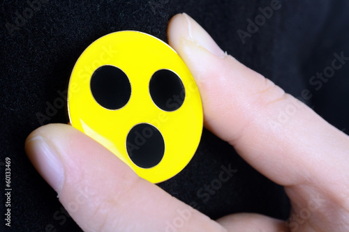 Fotografie Button sehbehindert oder blind