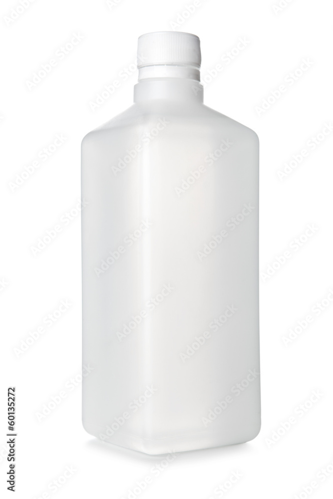 White plastic bottle isolated on white White plastic bottle isolated on white