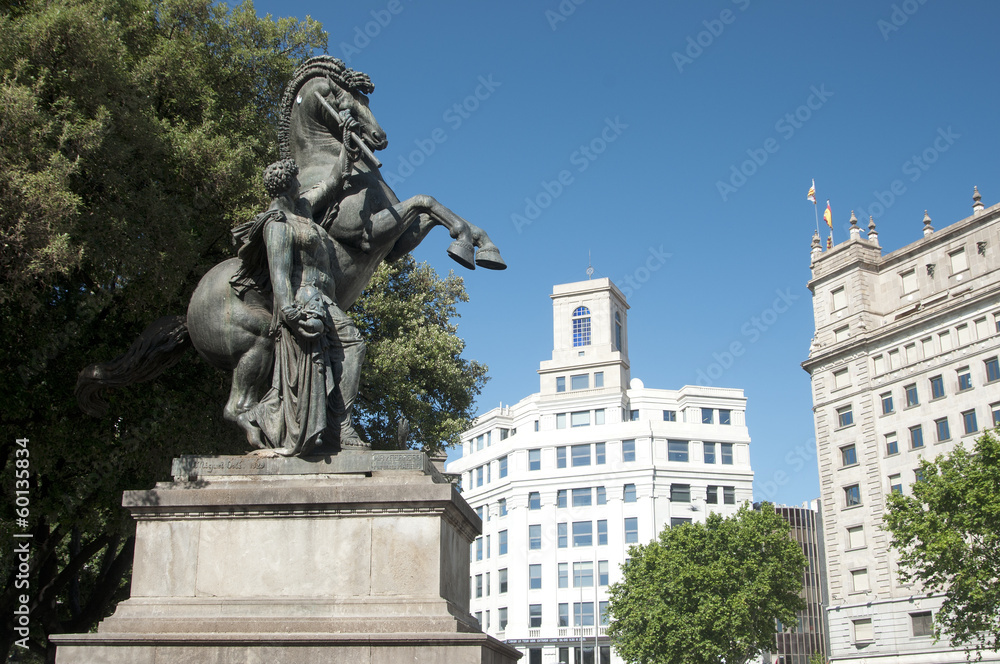 Fototapeta premium Barcelona, Spain, Catalonia square