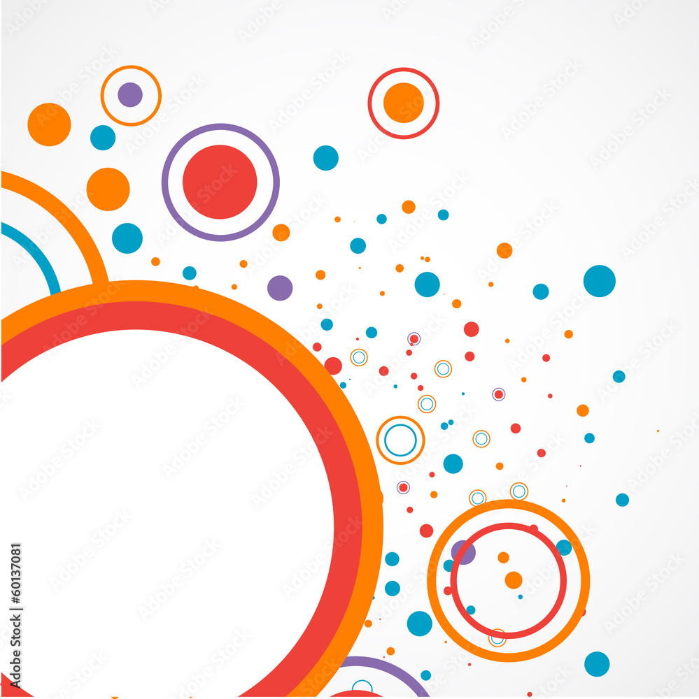 Abstract background with color circle and dotts