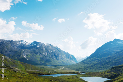 Lakes on the top of mountains  Norway