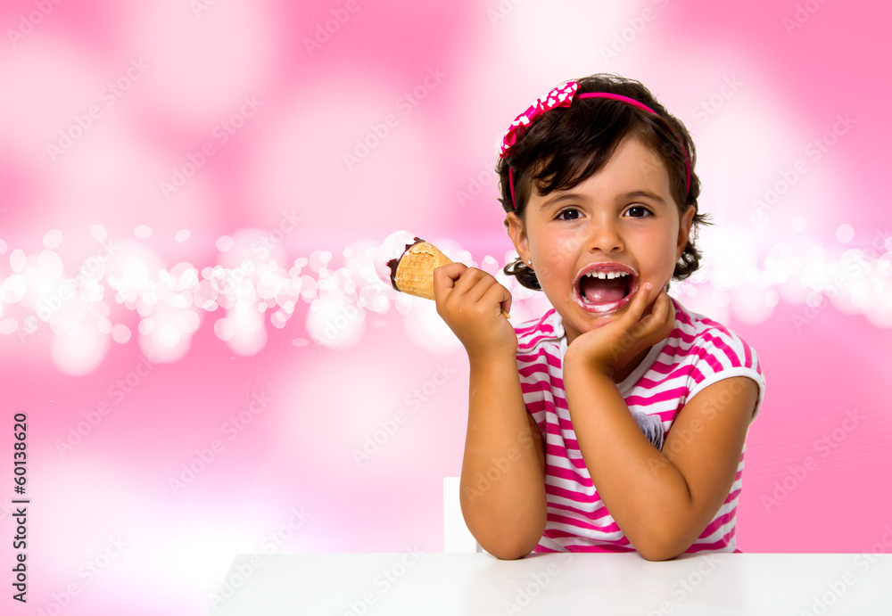 little girl eating ice cream little girl eating ice cream