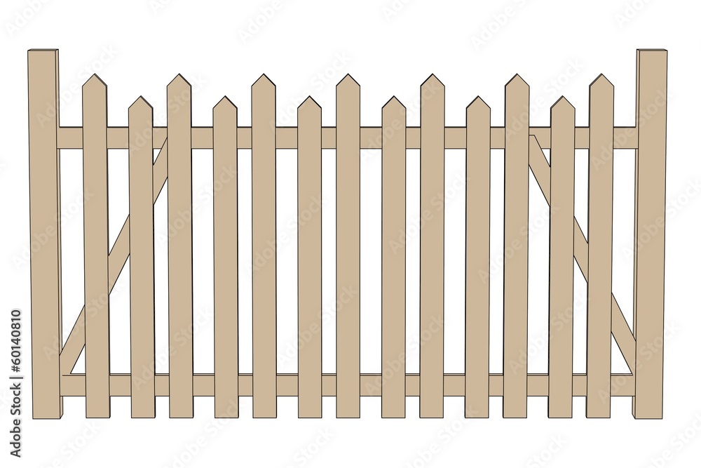 cartoon illustration of fence (railings) cartoon illustration of fence (railings)