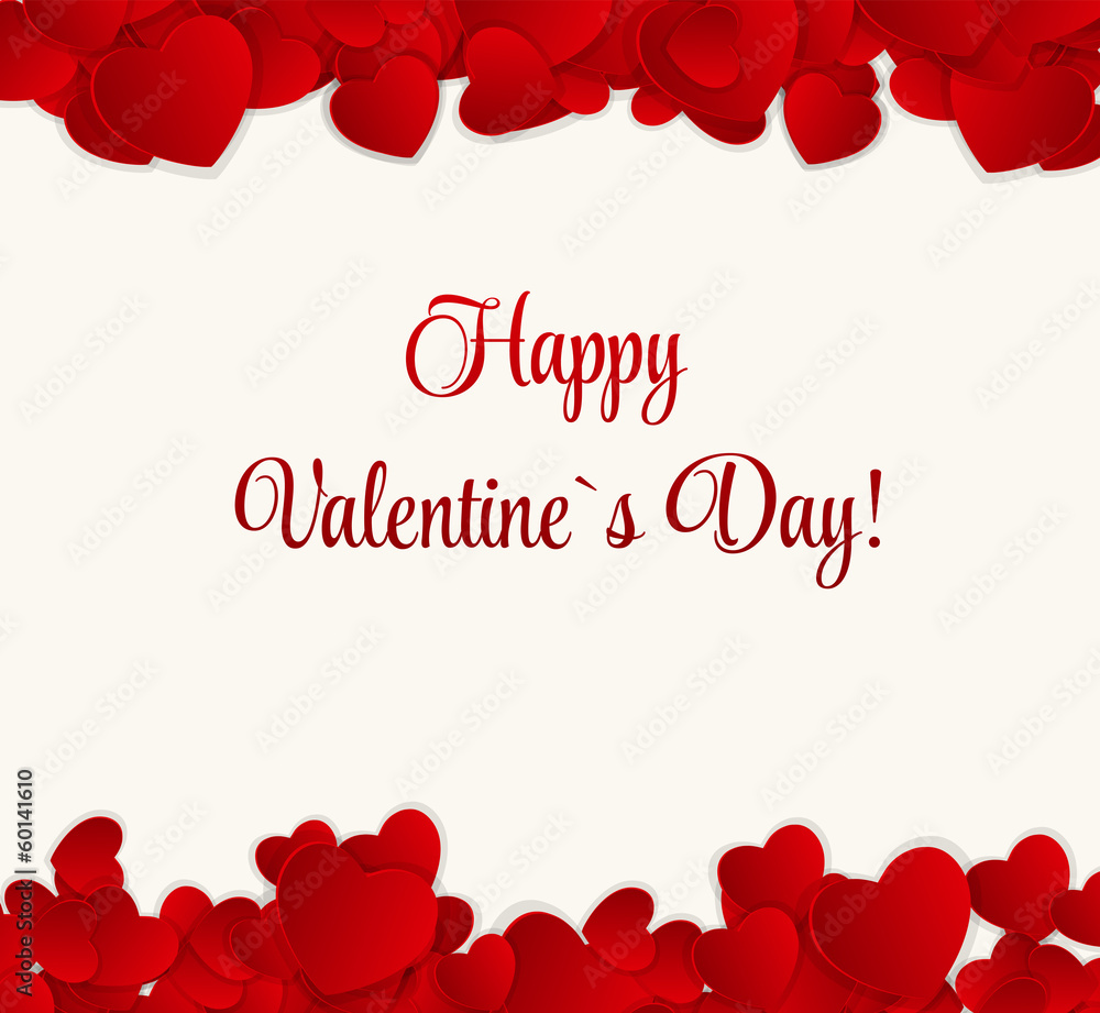 Happy Valentines Day Card with Heart. Vector Illustration Happy Valentines Day Card with Heart. Vector Illustration