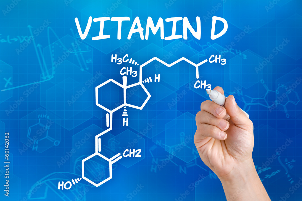 Hand zeichnet chemische Strukturformel von Vitamin D Hand zeichnet chemische Strukturformel von Vitamin D