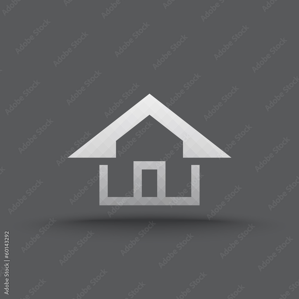Vector of transparent house icon on isolated background Vector of transparent house icon on isolated background