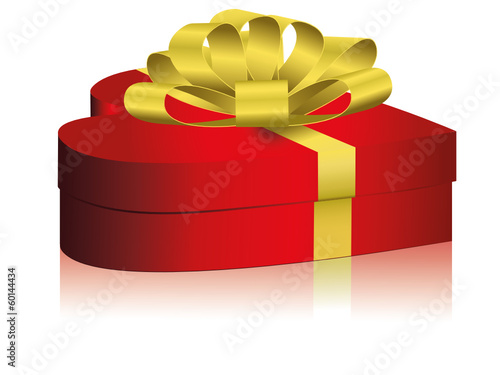 rote geschenkpaket mit goldene schleife,valentinstag,heirat, 