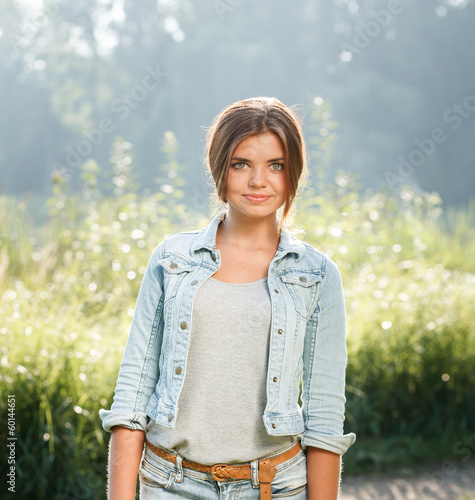beautiful teenage girl outdoors