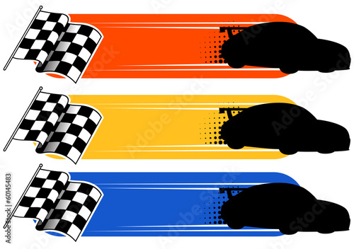 checkered flag banner
