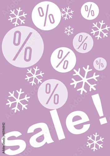 Hinweisschild Sale in Trendfarben