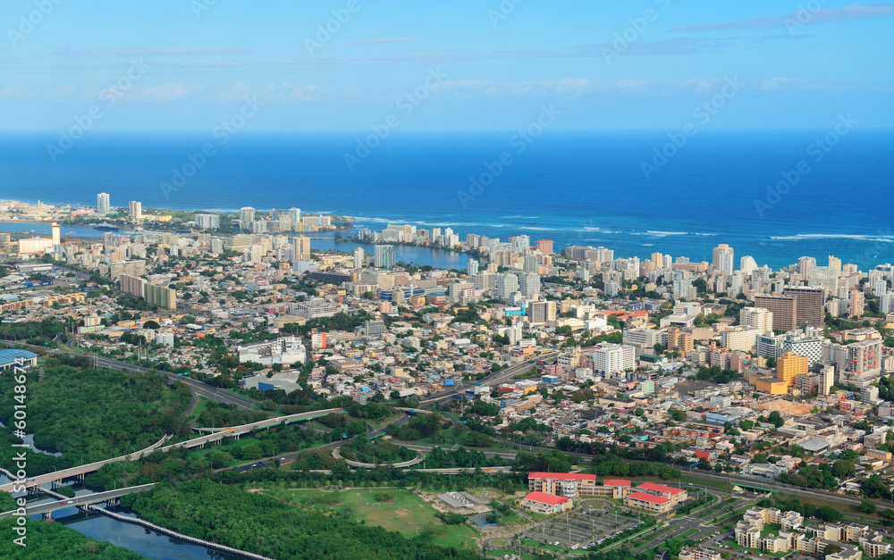 Fototapeta premium San Juan aerial view