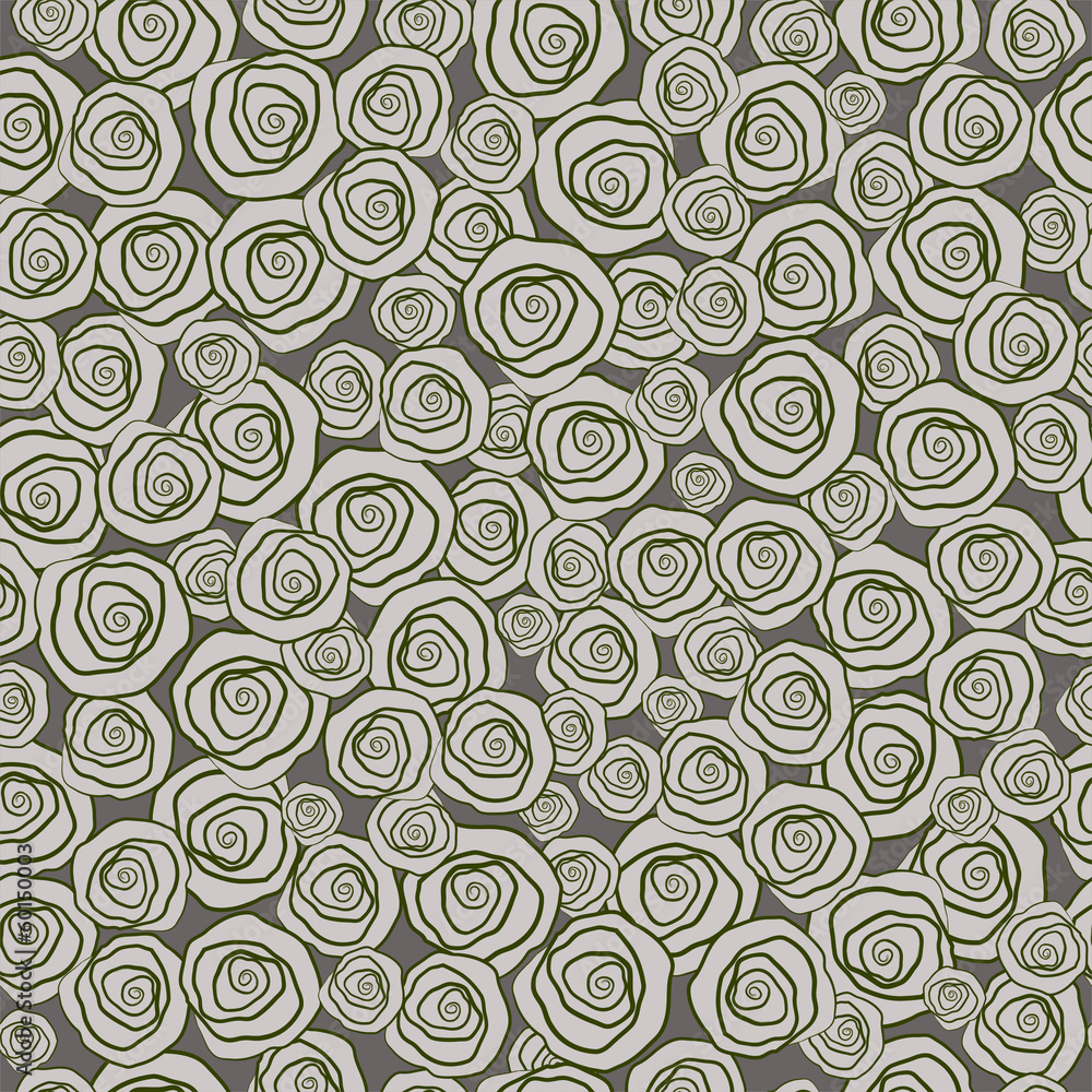 Seamless pattern with decorative roses flowers - Illustration Seamless pattern with decorative roses flowers - Illustration