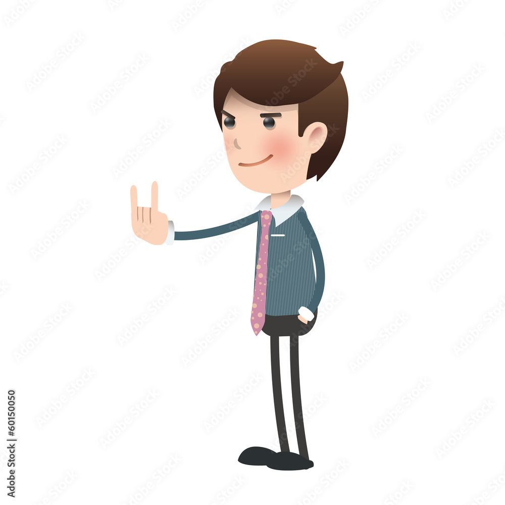 Devil businessman over isolated background Devil businessman over isolated background