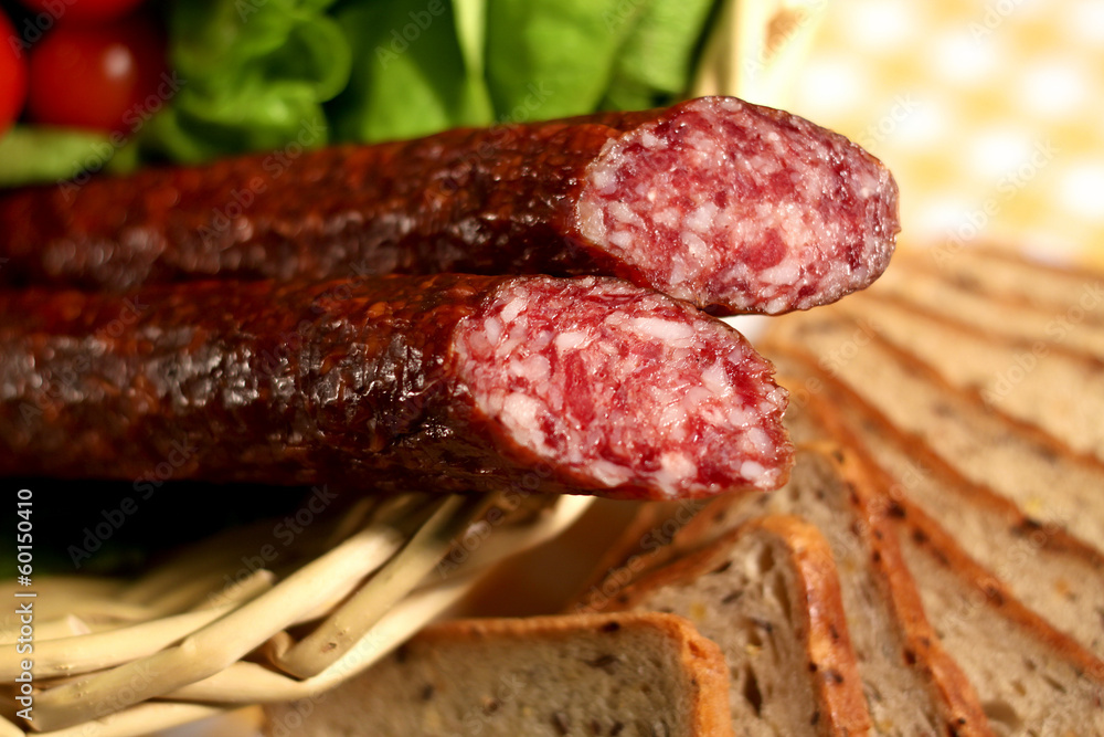 Meat sausage salami Meat sausage salami