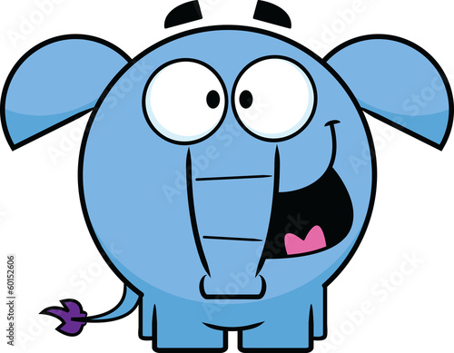 Happy Blue Elephant