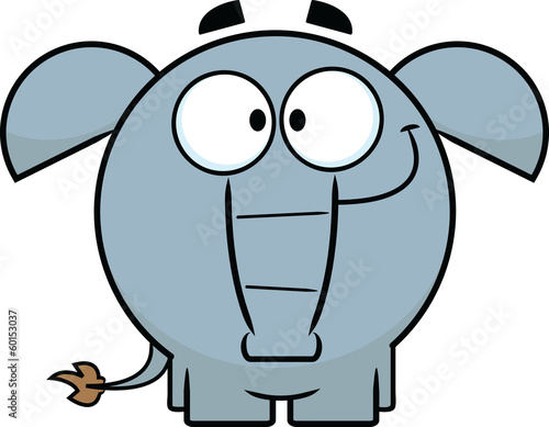 Smiling Cartoon Elephant