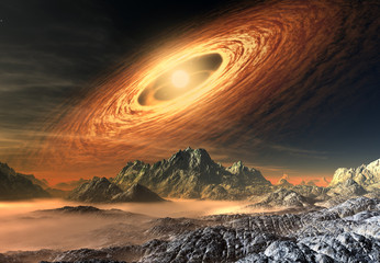 Sierkussen Foto van de dag Buitenaardse planeet in het heelal  © diversepixel