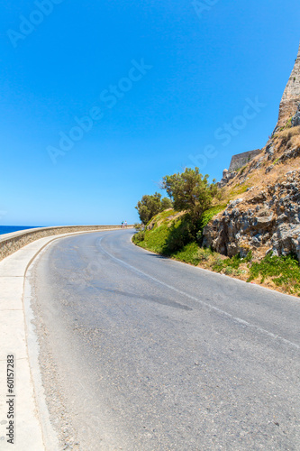 Road around fortress in Rethymno, Crete, Greece. photo