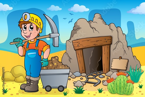 Desert with old mine theme 2