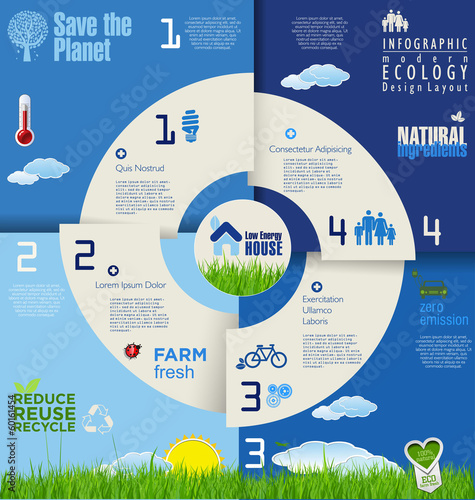 Modern blue ecology Design Layout