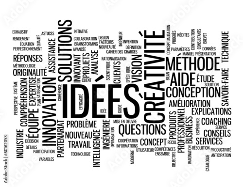 Nuage de Tags "IDEES" (idées innovation solutions créativité)