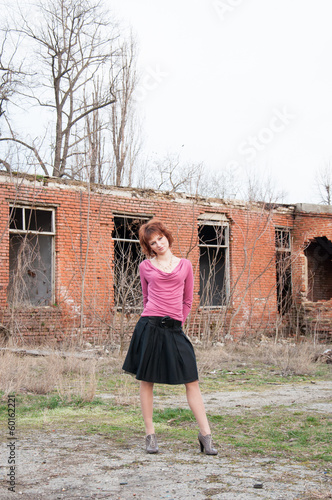 Portrait of a charming and lovely girl