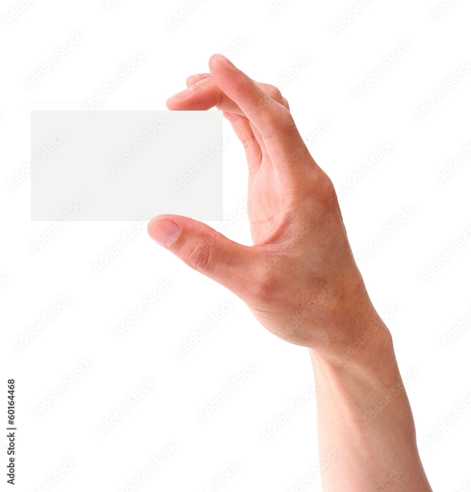 Fototapeta premium hand with business card
