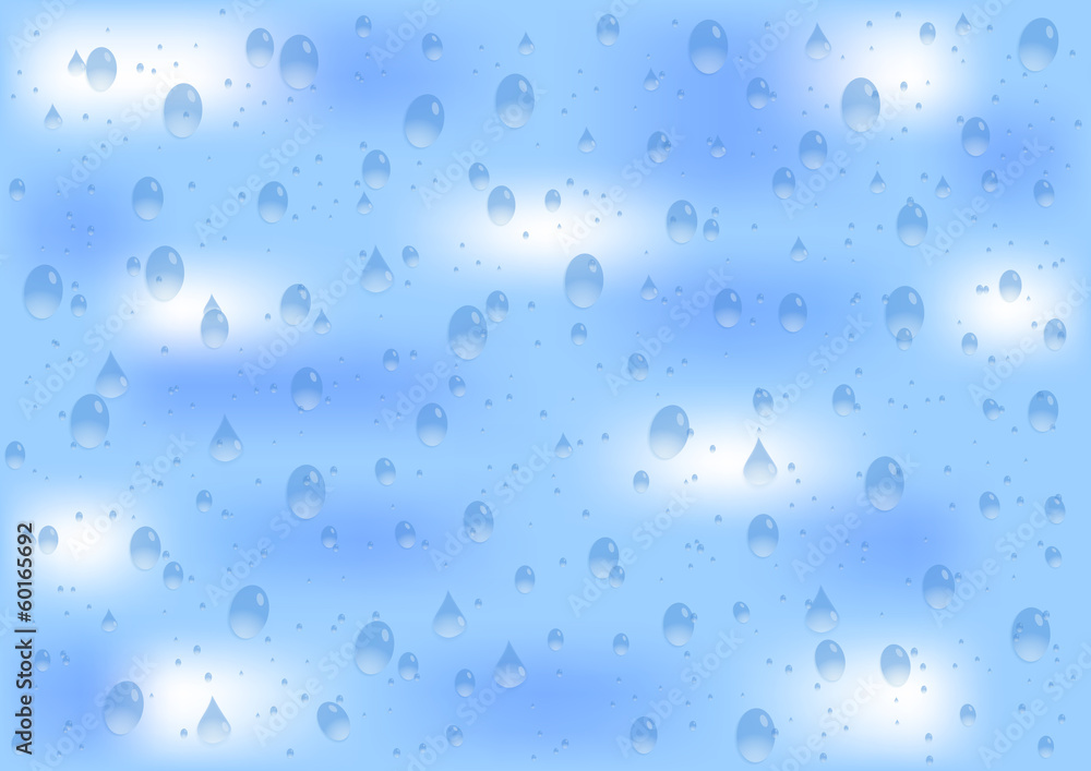 Water dops with sky background Water dops with sky background